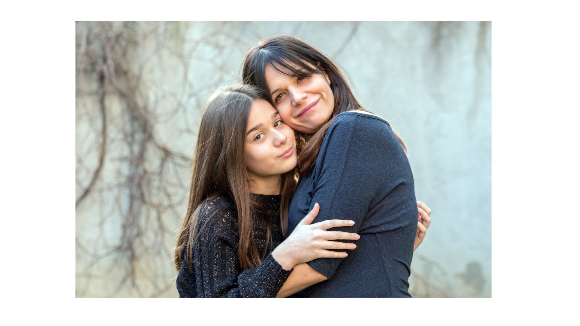 Parent and child embracing
